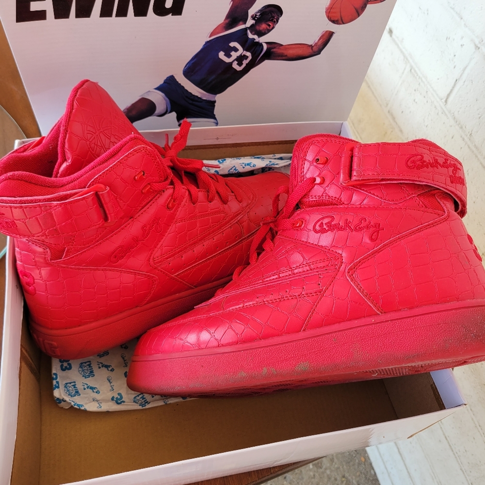 Ewing Athletics Patrick Ewing 33 Orion High Top snakeskin triple red size 12